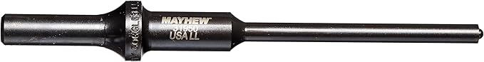 Mayhew Tools 31950 Pneumatic Roll Pin Punch, 1/4" x 6", Black Oxide Finish