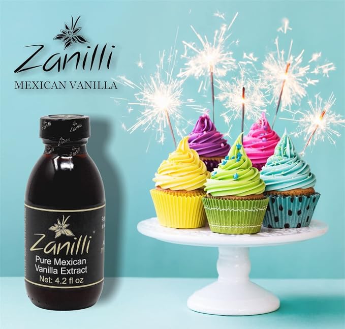 Zanilli Mexican Vanilla Extract - 134.4 Ounces - Papantla Mexico Pure Vanilla Extract for Baking - No Sugar Added - Gluten Free