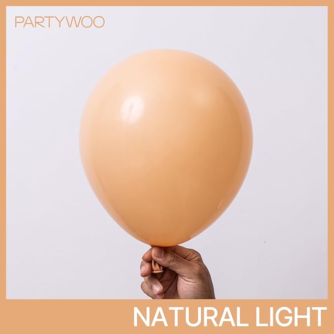 PartyWoo Nude Balloons 127pcs Different Sizes of 36 18 12 10 5 Inch Apricot Fall Neutral Boho Balloon Arch Kit Garland for Jungle Safari Thanksgiving Baby Shower Birthday Party Decorations Brown-Y103