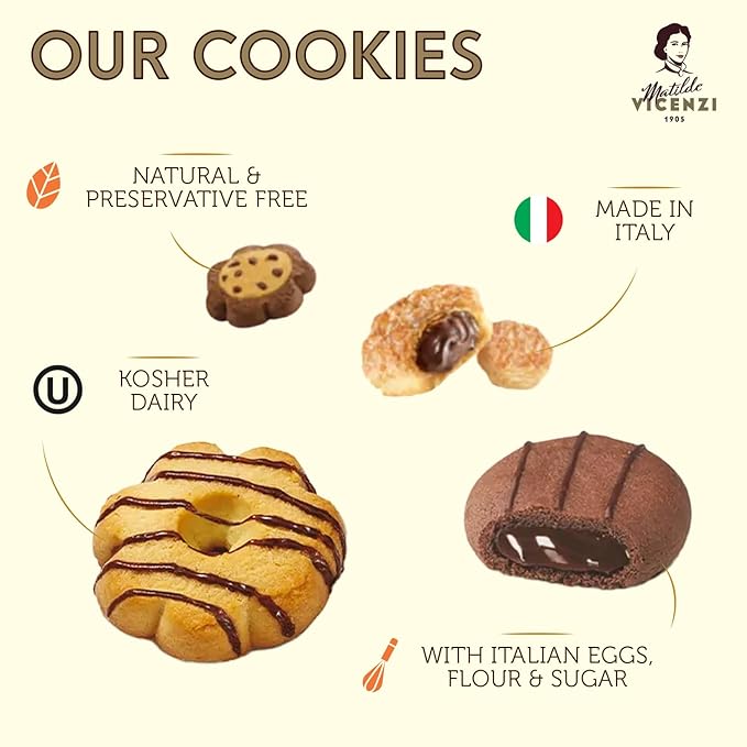 Matilde Vicenzi Venezia Cookie Gift Tin - Italian Pastries & Cookies in Individually Wrapped Trays - Gourmet Gifts for Teachers, Fathers Day - Assorted Cookies in Italian Design Tin 32.5oz (920g)