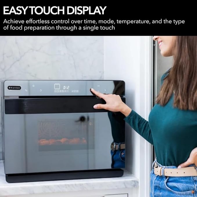 Whynter Combi oven 10-in-1 Multi-Function Steam,Air Fryer, Broil, Bake, Yogurt Maker, Dehydrator, 2026 Edition, Intelligent Convection 40 Quart Large Capacity Counter Top TSO-488GB-2
