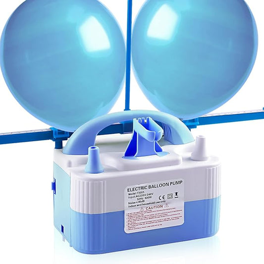 Balloon Pump Electric,110V 600W Balloon Blower Inflator Dual Nozzle Air Pump Balloons Inflator for Decoration, Party, Sport,Gifts:2 Balloon Tying Tools