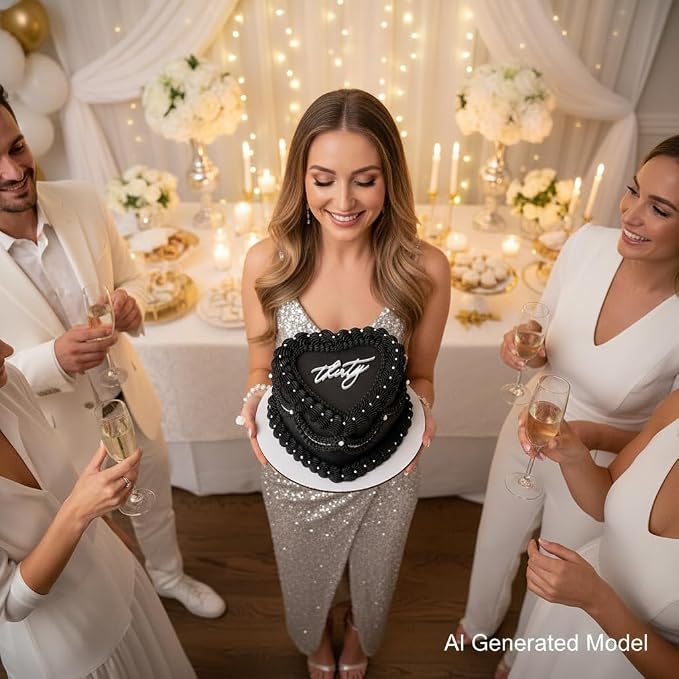 30th Birthday Cake Topper – Acrylic "Thirty" Cake Charm for Milestone Birthday, Dirty 30 Party Decorations for Him & Her (thirty white)