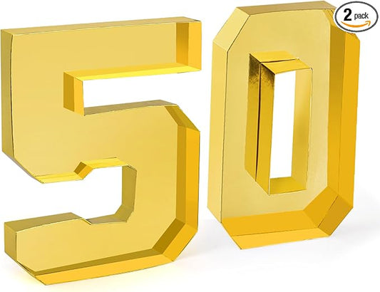 Cardboard Number for Charcuterie 50 Set Fillable Tray 10.2'' Gold Charcuterie Paper Box for 50th Birthday Anniversary Party Decorations Chocolate Candy Cupcake Container