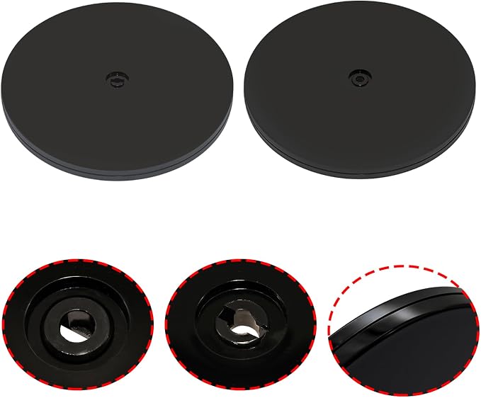 1 Pcs Black 8 inch Acrylic Lazy Susan Rotating Turntable Organizer Bearings - Round Swivel Plate for Spice Rack, Table, Cake, Kitchen Pantry