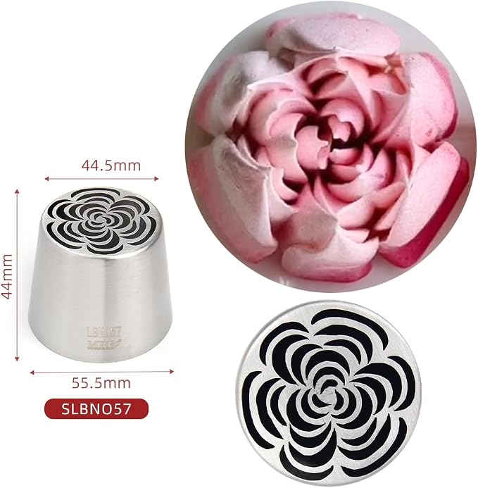 1 Piece Stainless Steel Extra Large Russian Flower Icing Tips,Cake Decorating Piping Nozzles for Cupcakes Bouquet,Pastry Frosting Russian Piping Tips,Flower Frosting Nozzles for Decorating
