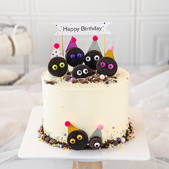 Halloween Candy Edible Eyeballs Eyes Sprinkle Cake Cupcake Toppers Dessert Cookie Decorations Eyeball Sprinkles,Cake Sprinkles,Cookie Sprinkles,Sugar Pearl 130g 4.6OZ (Eyeball Rainbow)