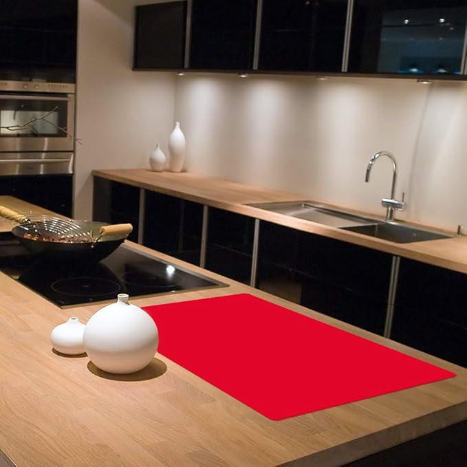 Webake Extra Large Silicone Mat For Countertop, Multipurpose Nonstick Heat Resistant Mat 23.6" x 15.7" for Baking, Rolling Dough, Fondant, Resin Expoxy, Craft, Jewerly (Red)