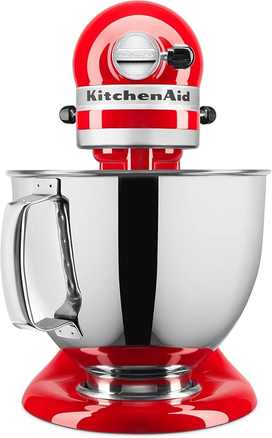 KitchenAid Artisan Series 5 Quart Tilt Head Stand Mixer with Pouring Shield KSM150PS, Cherry Tomato Bundle with Deco Essentials Exclusive CPS 1 Year Extended Protection Pack