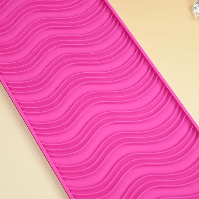 Silicone Texture Cake Wave Border Decor Embossing Mold, Sugarcraft Pastry Fondant Clay Mould Impression Embossed Mat Wedding Cake Decorating Tool DIY (Wave)