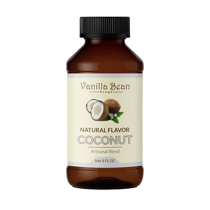 Natural Coconut Extract for Baking and Flavoring - 4 OZ - Premium Quality Natural Flavors for Baked Goods, Desserts, & Cooking