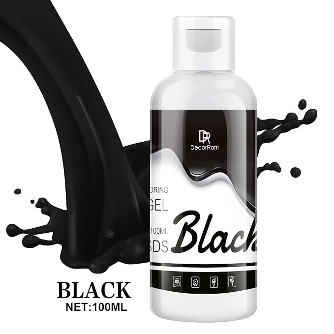 Gel Food Coloring - Vibrant Gel Food Coloring for Baking, Cake Decorating, Easter Egg - Concentrated Flavorless Edible Food Color Dye for Icing, Fondant, Drinks, Cookie, DIY Crafts - 4.5 oz (Black)