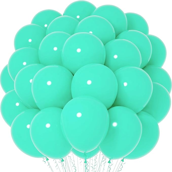 Voircoloria Teal Blue Balloons, 66pack 12inch Turquoise Blue Latex Party Balloons for Wedding, Birthday, Graduation, Bridal Shower, Valentine's Day, Baby Shower, Gender Reveal Party Decorations