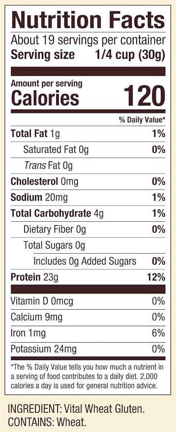 Bob's Red Mill Vital Wheat Gluten Flour, 20oz (Pack of 1) - Vegan, Keto Friendly, Kosher