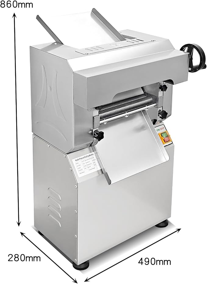 3-in-1 Commercial Pasta Maker with Dough Sheeter,Noddle Cutter & Dough Pressing Machine,Kneader,Noddle Cutter Dough Pressing Machine Suitable For Making Pizza,Noodles (3mm Noodle Knife)