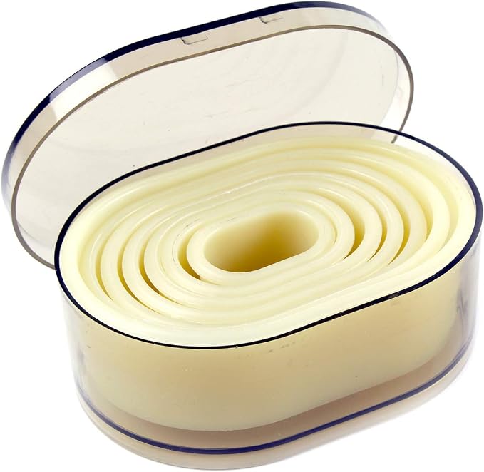 O'Creme Oblong Heat-Resistant Plastic Cutter in Seven Sizes, One of Each