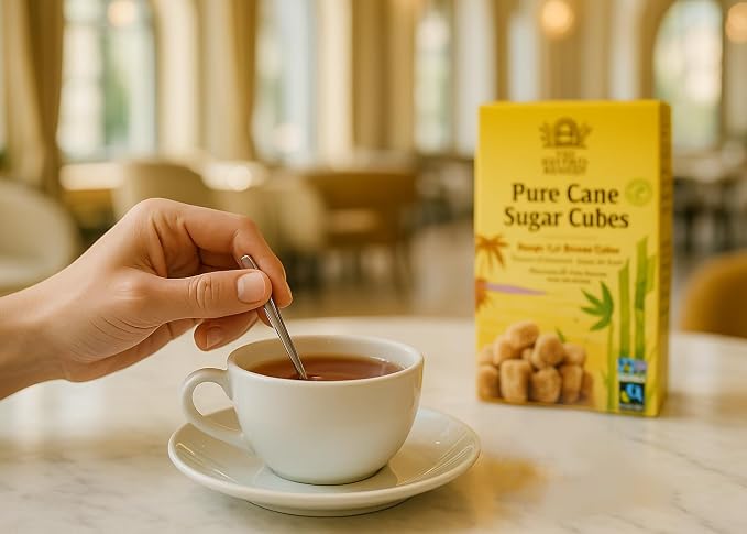 The Gilded Pantry Demerara Brown Sugar Cubes - Rough Cut, Unrefined Cane Sugar Lumps - Fair Trade & Non-GMO - Perfect for Cocktails, Coffee, Tea & Baking, 17.6 Oz