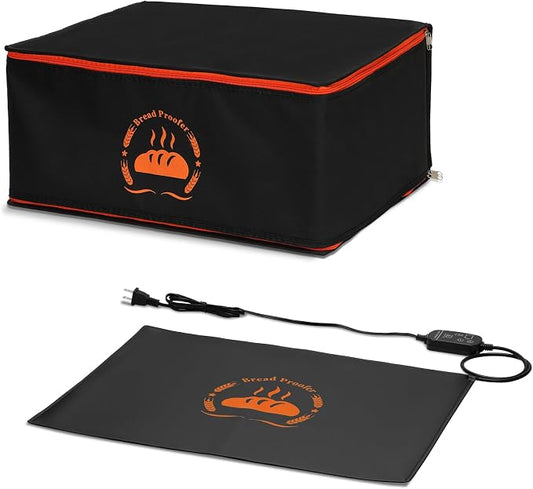 Bread Proofing Box Used to Provide Sufficient Temperature for Bread Proofing, Proofing Box Consists of Sourdough Bread Proofing Mat and Thermal Insulation Box, Suitable for Half Size Baking Sheet Pan