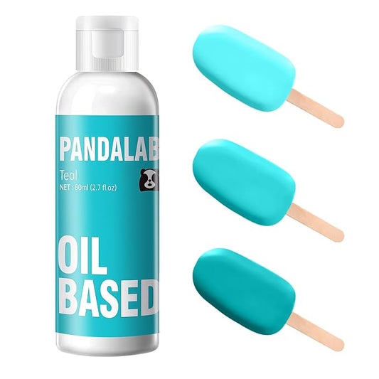 Teal Oil Based Food Coloring for Chocolate, Candy Melts, Donuts, Strawberries, Frosting, Cake, Professional Edible Dye for Baking - 80 Milliliters 2.7 Fl.Oz