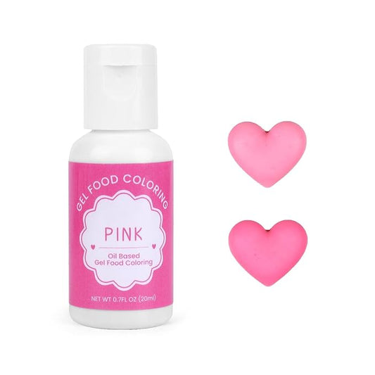 Oil Based Food Coloring for Chocolate, 20ml Edible Pink Oil Based Food Coloring Gel for Cake Decorating, Sugar, Candy Melts, Baking, Cookies, Icing Frosting, Meringues, Cream- 0.7 Fl. Oz(Pink)