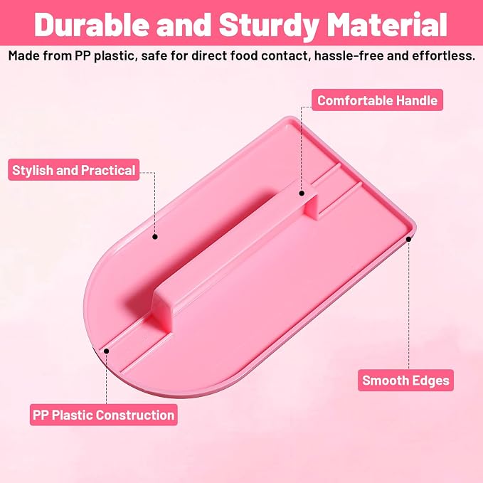 4 Pcs Fondant Smoother Tool Set Cake Decoration Icing Smoother & Polisher Plastic Cake Decorating Scraper Smoother For Smoothing Icing Sculpting And Sugar Craft Multi-Color 8.2x14.5x2.5 CM