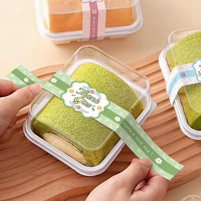 9.8 Inch Long Thank You Stickers 120 Pcs Huge Have A Nice Day Self-Adhesive Sealing Baking Labels Handmade Food Tamper-Proof Bakery Sticker for Baked Goods Packaging (Thank You)