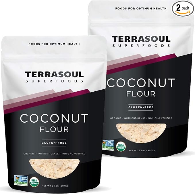 Terrasoul Superfoods Organic Coconut Flour, 4 Lbs - Gluten-Free | Unrefined | Fine Texture | Premium Quality
