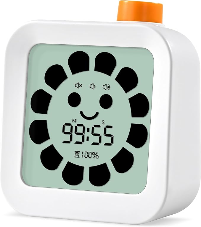 EooCoo School Supplies for Kids Visual Timer for ADHD & Autism, Digital Countdown Timer with Smiley Face-Style Visual Time Progress, Easy Time Management Tool, Classroom Learning & Home Daily Routines