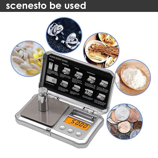 UNIWEIGH Gram Scale Punk Digital Pocket Scale,300g/0.01g Mini High Precision Jewelry Scales Digital Weight Grams and Ounces,Small Scale for Kitchen,Herb,Powder,Medicine,Food,with 50g Cal Weights