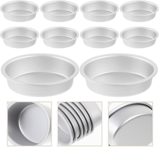 VOSAREA 10pcs Oval Cheesecake Baking Pan Cheese Pan Bread Mold Baking Tools Nonstick Molds Easy Clean Home Professional Use