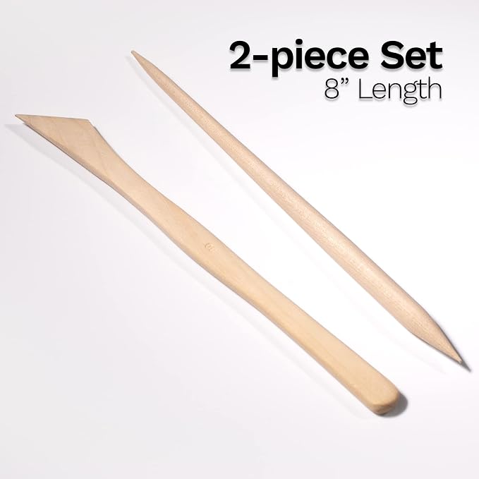 DAS� Clay Modelling Tools, Natural Wood, 2 Assorted Pieces, 1 Set