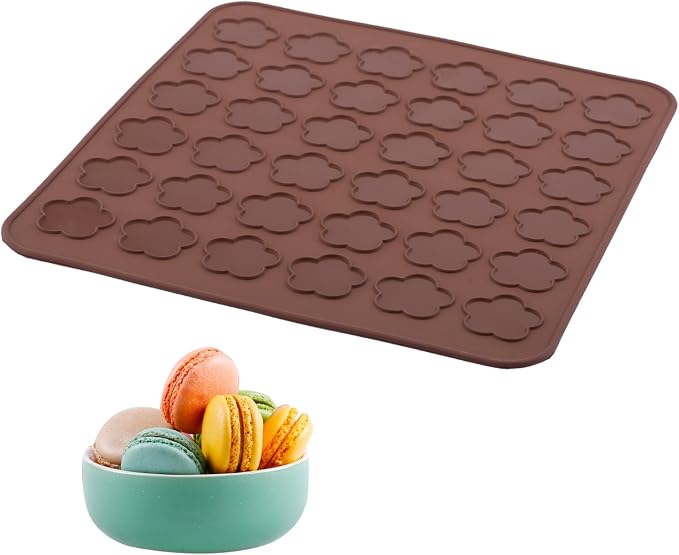 beicemania® Silicone Classic flower Macaron Baking Mat for 15 Macarons Macaroons Biscuits Cookies