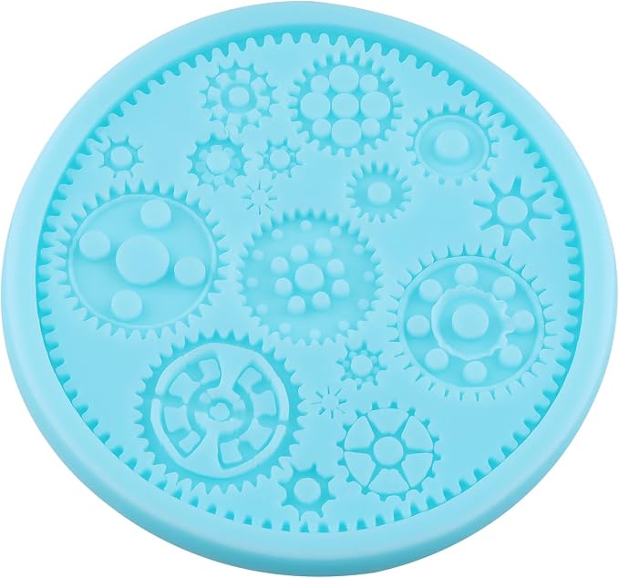 Steampunk Gear Fondant Mold Gear Silicone Molds for Cake Decorating Cupcake Topper Chocolate Candy Gum Paste Polymer Clay