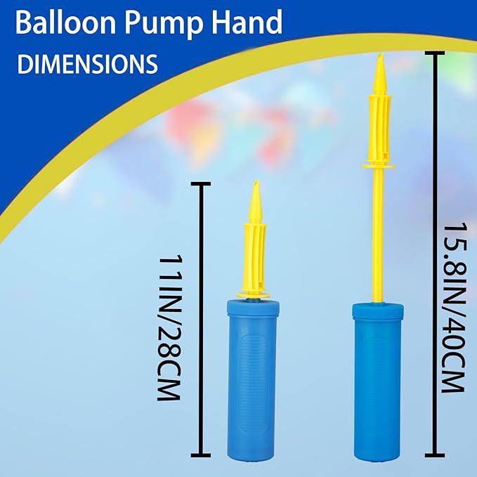 Balloon Pump Hand,Balloon Hand Pump Two-Way Dual Action,Air Pump for Balloons for Birthday Party Decorations, Portable Hand Pump for Balloons. (Pack of 1)