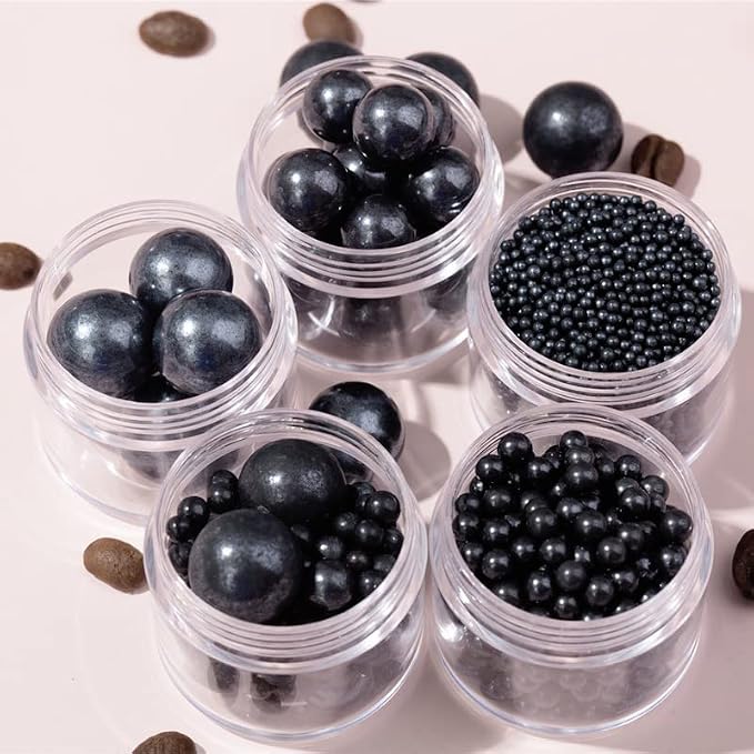 Halloween Sprinkles Edible Pearls Sugar Sprinkles Black Candy 120g/ 4.2oz Desserts Cake Decorations Cupcake Toppers Cookie Decorating Ice Cream Toppings Celebrations Shaker Jar Wedding