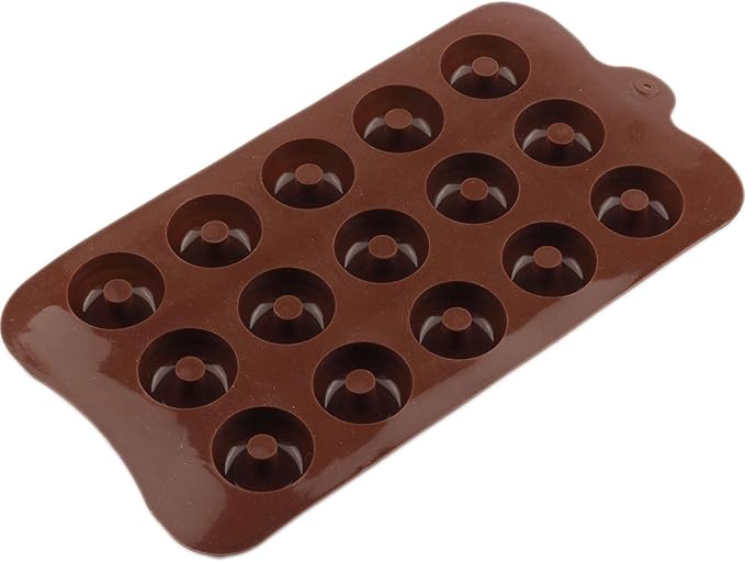 15 Cavity Donut Shaped Silicone Candy Molds For Chocolate Candy Set Of 2