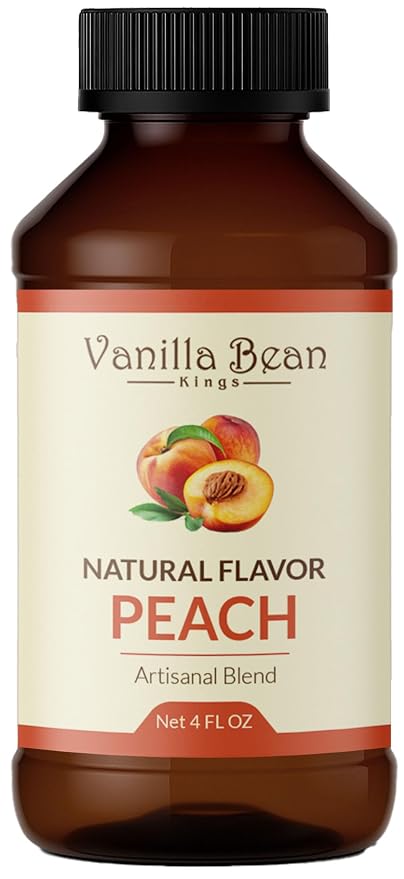 Pure Peach Extract for Baking and Flavoring - 4 OZ - Premium Quality Naturals Flavors for Baked Goods, Desserts, & Cooking (Peach Extract)