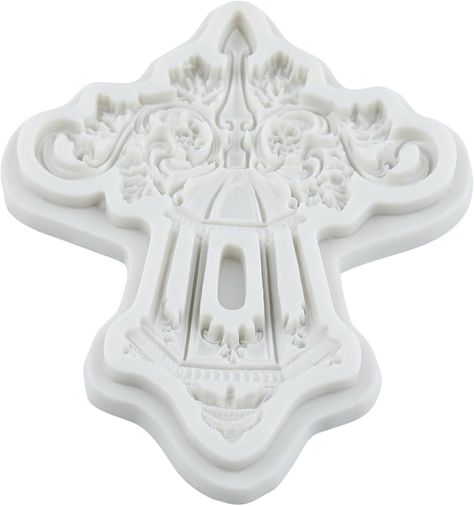 Vintage Street Lamp Silicone Mold Baroque Wall Light Fondant Molds for Cake Decorating Cupcake Topper Chocolate Candy Polymer Clay Gum Paste