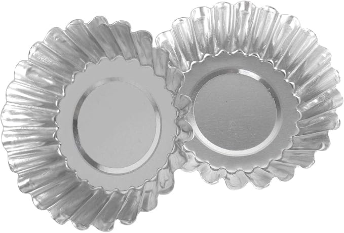 20Pcs Egg Tart Molds, Mini Tart Pan Aluminium Pie Tins Cupcake Pudding Muffin Baking Cups