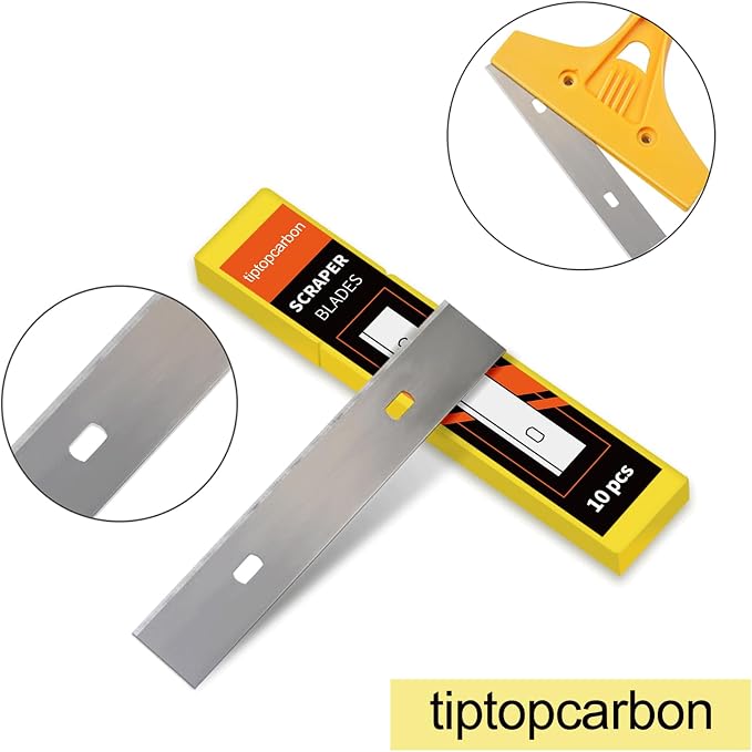4" Scraper Blades 60 pcs Replacement Stainless Steel Razor Blade for Scraper to Remove Wallpaper Adhesive Vinyls