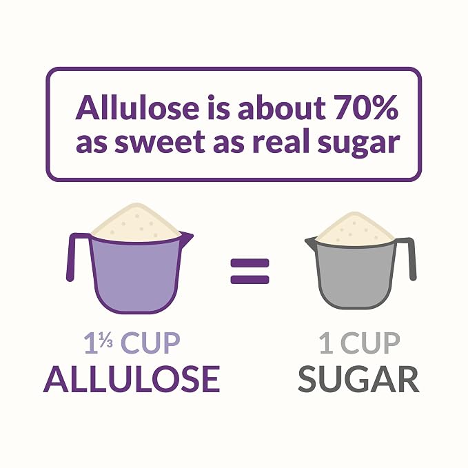 Roots Circle Allulose Plant Based Sweetener - Zero Calorie Sugar Alternative for Baking & Beverages - All-Natural - Kosher, Non-GMO, Gluten-Free (25 ounces)