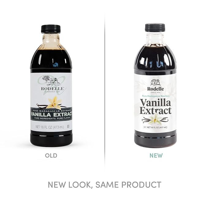 Rodelle Pure Madagascar Bourbon Vanilla Extract, Gluten Free, Baking, 16 Fl Oz.