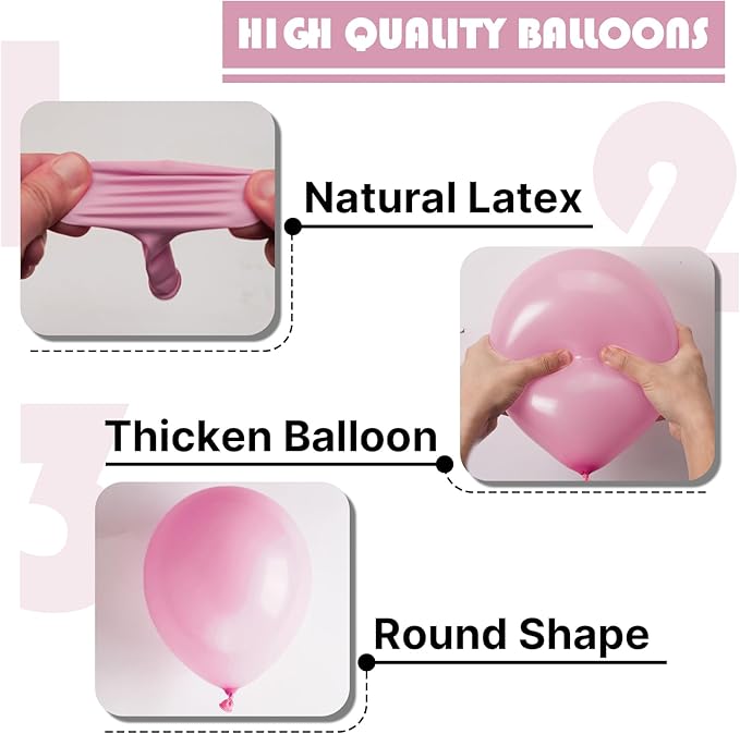 PartyWoo Mauve Balloons 100pcs Different Sizes of 18 12 10 5 Inch Dusty Pink Rose Boho Netural Balloon Arch Kit Garland for Baby Shower Bridal Shower Wedding Girl Birthday Party Decorations Pink-F30