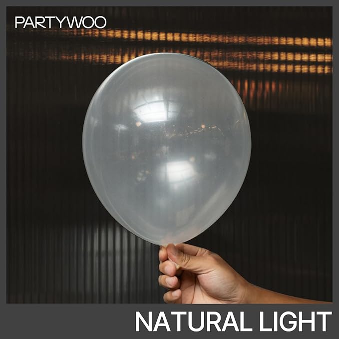 PartyWoo Clear Balloons 127pcs Different Sizes of 36 18 12 10 5 Inch Transparent Balloon Arch Kit for Graduation Wedding Baby Shower Bridal Shower Anniversary Birthday Party Decorations Clear-Y2