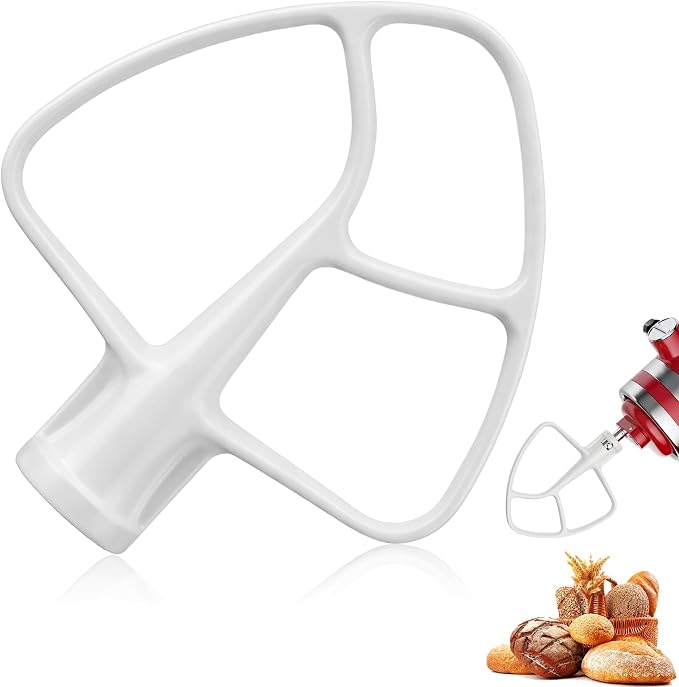 Paddle Attachment for KitchenAid Mixer 4.5-5 Qt Tilt-Head, Premium Coated Flat Beater Replacement for Cake Batter & Cookie Dough, Dishwasher Safe Mixer Accessories