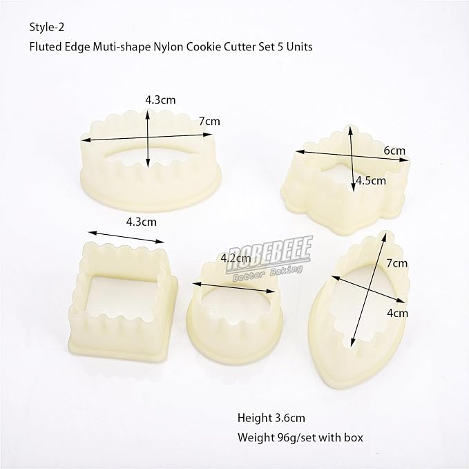 Multi-Shape Nylon Cookie Molds Round Square Star Plastic Geometry Biscuit Cutter Dough Mousse Bread Slicer DIY Bakery Utensils (Style 2 Multi-shapes)