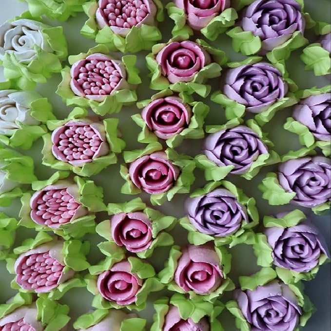 1 Piece Stainless Steel Extra Large Compact Flower Icing Tips,Pastry Frosting Russian Piping Nozzles for Marshmallow Bouquet,Cake Decorating Dessert Piping Tips,Flower Frosting Nozzles for Decorating