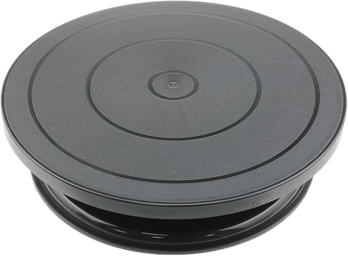 11inch Cake decoration turntable Anti-slip rotating device Pottery wheel Cake rotating stand for decoration display and baking (black) 1PCS