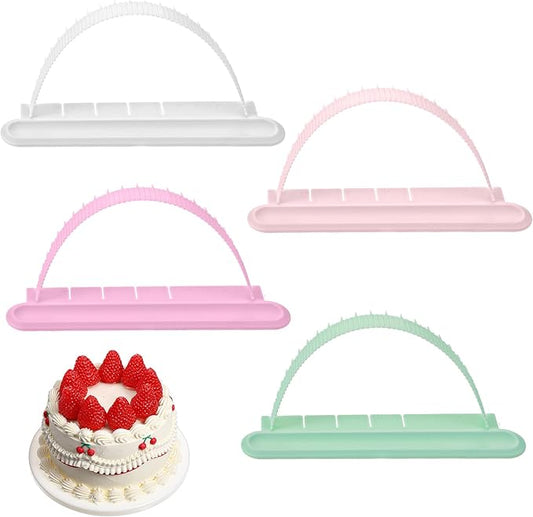 4 Pcs Cake Arch Guide Tool, Cake Decorating Tools for Fondant Icing Decorating Measuring Tools for Beginners, Convenient for Controlling the Size and Position of the Arc, White Pink Green Orange