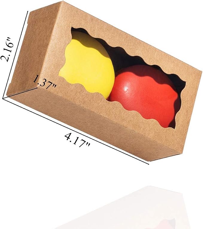 12PCS 4.17 x 2.16 x 1.37 Inches Premium Macaron Boxes for 2, Macaron Containers, Macaron Packaging for Wedding, Party, Thank You Favors and Baby Shower, Small Bakery Boxes for Mini Pastry